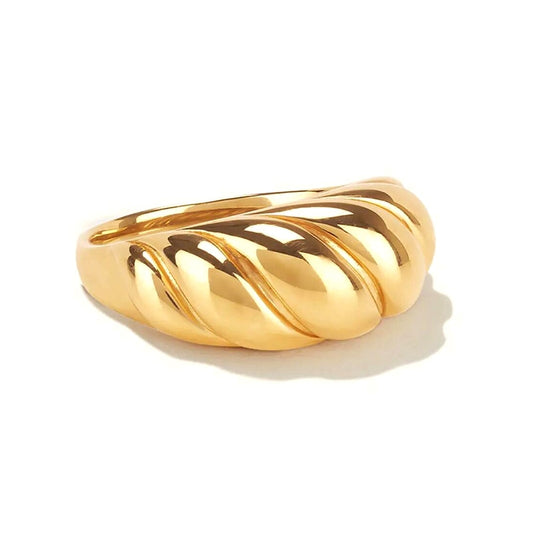 Helix Gold-Plated 925 Spiral Ring